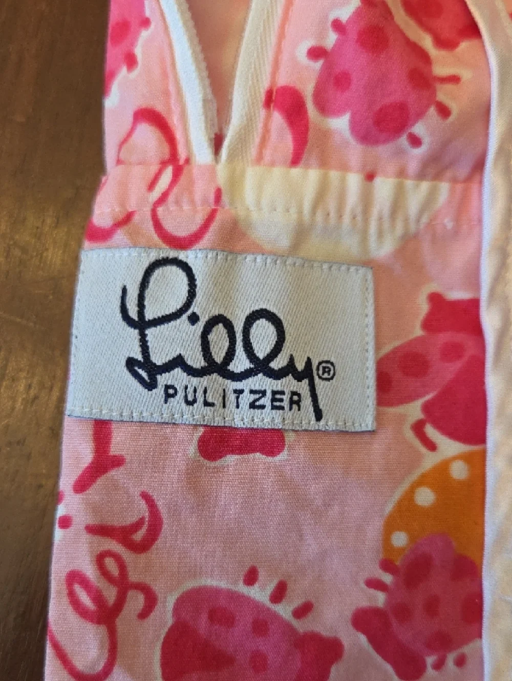 Lilly Pulitzer Pink Orange Ladybug Travel Bag
